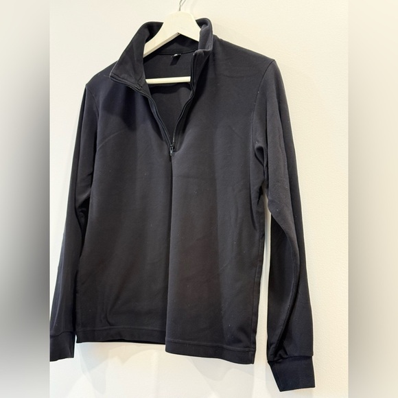 Uniqlo Unisex Fleece Half Zip Black Pullover Top with excellent condition - Picture 4 of 7